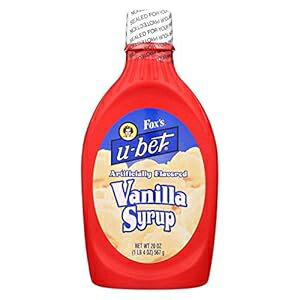 Foxs U Bet バニラシロップ、20 オンス - 1 ケースあたり 12 個。 Foxs U-Bet Foxs U Bet Vanilla Syrup, 20 Ounce - 12 per case.
