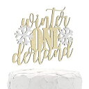NANASUKO Cake Topper - winter ONEderland - Double Sided Gold Glitter with Light ...