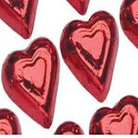楽天Glomarket赤いホイルで包まれたソリッドミルクチョコレートハート - 1ポンド Carol's Candy Corner Red Foil Wrapped Solid Milk Chocolate Hearts - 1 Pound