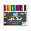 液体チョークマーカー 10 パック - アソートカラー LIQUI-MARK 10 Pack Liquid Chalk Markers - Assorted C...