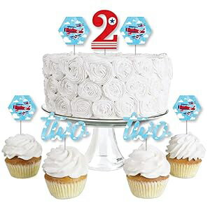 Big Dot of Happiness 2nd Birthday Taking Flight - Airplane - Dessert Cupcake Toppers - Vintage Plane Second Birthday Party Clear Treat Picks - Set of 24 Big Dot of Happiness 2nd Birthday Taking Flight - Airplane - Dessert Cupcake Toppers - Vintage Plane Second Birthday Party Clear Treat Picks - Set of 24