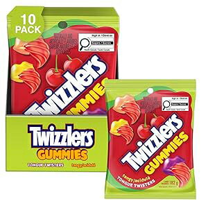 Twizzlers Gummies- ピリッとした舌ツイスター キャンディー、182g/6.4 オンス (10ct) {カナダから輸入} Twizzlers Gummies- Tangy Tongue Twisters Candy, 182g/6.4 oz. (10ct) {Imported from Canada}(4)