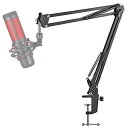 YOUSHARES QuadCast Boom Arm Stand - Professional Adjustable Scissor Mic Stand Co...
