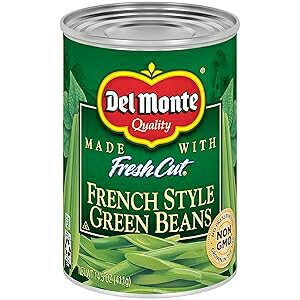DEL MONTE BLUE LAKE French Style Green Beans, Canned Vegetables, 14.5 ...