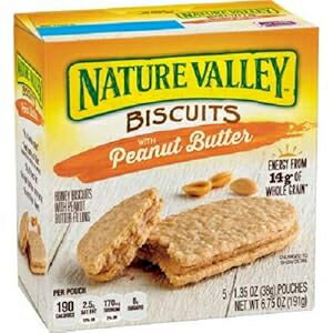 ネイチャーバレービスケット ピーナッツバター入り 5枚入 (4個パック) Nature Valley Biscuits with Peanut Butter, 5 Count (Pack of 4) ネイチャーバレービスケット ピーナッツバター入り 5枚入 (4個パック) Nature Valley Biscuits with Peanut Butter, 5 Count (Pack of 4)