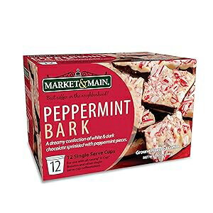 マーケット＆メイン ワンカップ、ペパーミントバーク、キューリグ K カップ ブルワーに対応、12 個 Mar..