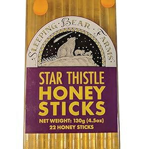 ハニー スティック ミシガン州北部のスリーピング ベア ファーム養蜂家からのスター アザミ蜂蜜入りハニー スティック 22 本 Honey Sticks 22 Honey Sticks with Star Thistle Honey From Sleeping Bear Farms Beekeepers in Northern Michigan