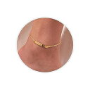 Petite Boutique Customized Name Bar Anklet 16K Plated Gold Rose Gold Silver Vale...
