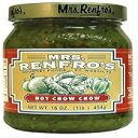 Mrs. Renfro's ホットチャウチャウ、グルテンフリー、16 オンスの瓶、4 個パック Mrs. Renfro's Hot Chow Chow, Gluten Free, 16 oz Jar, Pack of 4