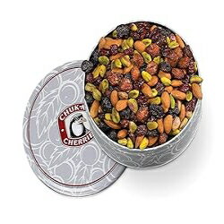 Chukar チェリー トリプル チェリー ナッツ クラシック缶、砂糖無添加 Chukar Cherries Triple Cherry Nut Classic Tin, No Sugar Added