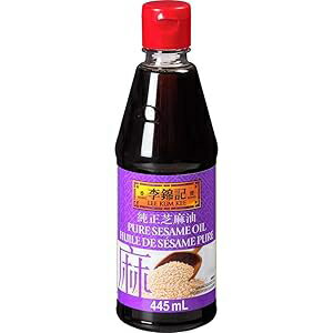 Lee Kum Kee 純粋ごま油、15 オンスボトル (4 個パック) Lee Kum Kee Pure Sesame Oil, 15-Ounce Bottle (Pack of 4)