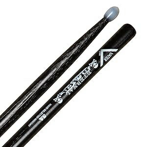 Vater Percussion 5A ドラムスティック、ナイロンチップ、エターナルブラック Vater Percussion 5A Drumsticks, Nylon Tip, Eternal Black