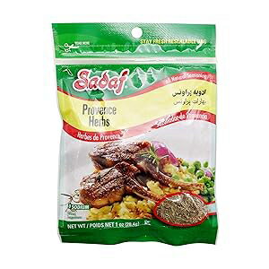 Sadaf Provence Herbs - Herbs de Provence for Cooking, Flavoring and Seasoning - Natural Herb Blend - Spices & Seasonings - French Cuisine - Kosher - 1 Oz Resealable Bag