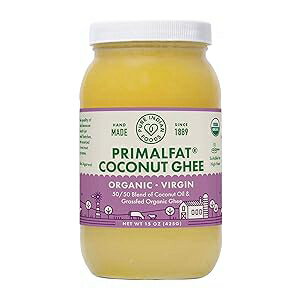 PRIMALFAT ココナッツ ギー 15 オンス、バージン & 認定オーガニック PURE INDIAN FOODS PRIMALFAT Coconut Ghee 15 oz, Virgin & Certified Organic