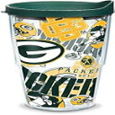 Tervis 1248164 NFL グリーンベイ パッカーズ オールオーバー タンブラー ラップとハンターグリーン蓋付き 24オンス、クリア Tervis 1...