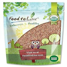 Food to Live Organic Buckwheat Kasha (Grechka, Toasted Whole Groats, Non-GMO, Kosher, Sirtfood, Bulk) by Food to Live 4 Pounds Food to Live Organic Buckwheat Kasha (Grechka, Toasted Whole Groats, Non-GMO, Kosher, Sirtfood, Bulk) by Food to Live 4 Pounds