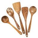 AIUHI Wood Utensils Set for Cooking, Teak Wooden Utensils Set Wood Spatula for N...