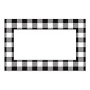NW Black and White Buffalo Plaid Enclosure Cards/Gift Tags - 3-1/2 x 2 1/4in. - ...