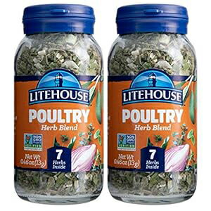Litehouse フリーズドライ家禽ハーブブレンド、0.46 オンス、2 パック Litehouse Freeze Dried Poultry Herb Blend, 0.46 Ounce, 2-Pack