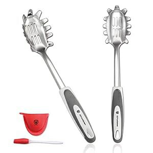 YK GDYORKITCHEN Premium Spaghetti Spoon Server Set - Stainless Steel S...