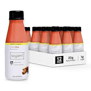Soylent Cafe Chai Meal Replacement Shake, Ready-to-Drink Plant Based P...