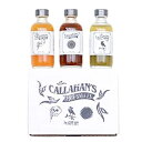 Callahan's 2オンスのグルメホットソースギフトセット - ポブラノ、ハバネロ、ブラックペッパーチポトレ。 Callahan's Hot Sauce C...