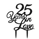 アクリルケーキトッパー 25th Happy Birthday 結婚式 会社記念日 パーティー ケーキデコレーション (25 Years in Love) Liying Acrylic Cake Topper 25th Happy Birthday Wedding Company Anniversary Party Cake Decoration (25 Years in Lo