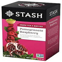 Stash Tea Pomegranate Raspberry Green Tea & Matcha Blend 18 Count Tea ...