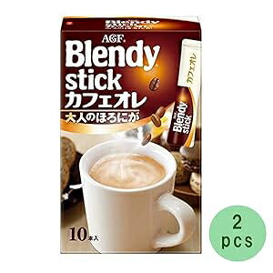 ブレンディ スティック カフェオレ 大人のほろ苦さ 3.5oz 2本入り 国産インスタントコーヒー AGF Ninjapo Blendy Stick Cafe Au Lait Adult Bittersweet 3.5oz 2pcs Japanese Instant Cofee AGF Ninjapoのサムネイル