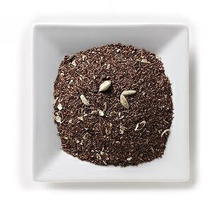 マハモサ ハーバル ウェディング チャイ 2 オンス - ルイボス ハーブ ルーズ リーフ (ルーズリーフ) ティー ブレンド (砕いたグリーン カルダモン、カルダモン シード、バニラ風味) Mahamosa Gourmet Teas, Spices & Herbs Mahamosa Herbal W