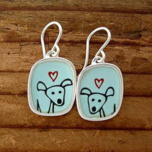 Happy Dog ギフト イヤリング エナメルと 925 スターリングシルバー 女性用 Mark Poulin Workshop Happy Dog Gift Earrings Enamel and 925 Sterling Silver for Women Happy Dog ギフト イヤリング エナメルと 925 スターリングシルバー 女性用 Mark Poulin Workshop Happy Dog Gift Earrings Enamel and 925 Sterling Silver for Women