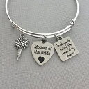 花嫁の母のジュエリー ブライダル パーティー ブレスレット Our Little Charms Mother of the Bride Jewelry Bridal Party Bracelet