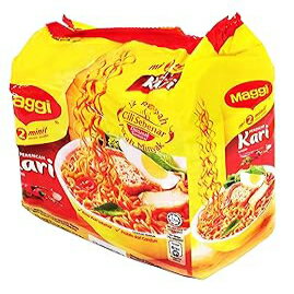 マギー 2分ヌードル カレー味 79g 5個入 Maggi 2 Minute Noodles Curry Flavour - 79g - Pack of 5のサムネイル