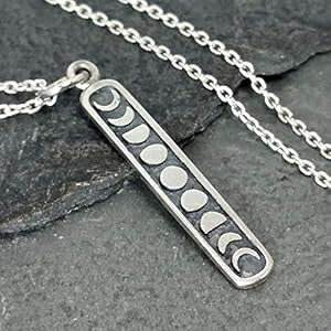 ムーンフェイズ チャーム ネックレス - 925 スターリングシルバー、18 インチ EnCharmed Moon Phase Charm Necklace - 925 Sterling Silver, 18