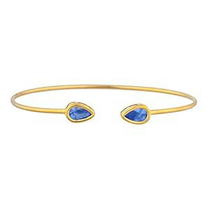 14K ゴールド シミュレート タンザナイト ペア ベゼル バングル ブレスレット Elizabeth Jewelry 14Kt Gold Simulated Tanzanite Pear Bezel Bangle Bracelet 14K ゴールド シミュレート タンザナイト ペア ベゼル バングル ブレスレット Elizabeth Jewelry 14Kt Gold Simulated Tanzanite Pear Bezel Bangle Bracelet