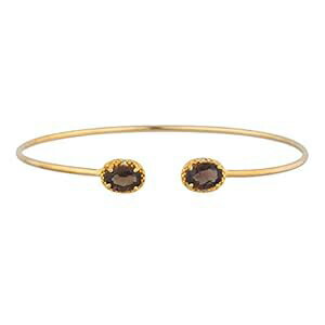 14K ゴールド 本物のスモーキー トパーズ & ダイヤモンド オーバル バングル ブレスレット Elizabeth Jewelry 14Kt Gold Genuine Smoky Topaz & Diamond Oval Bangle Bracelet 14K ゴールド 本物のスモーキー トパーズ & ダイヤモンド オーバル バングル ブレスレット Elizabeth Jewelry 14Kt Gold Genuine Smoky Topaz & Diamond Oval Bangle Bracelet