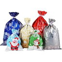 30個のクリスマスギフトバッグ ホリデートリートバッグ ギフトラッピングバッグ クリスマスパーティーの記念品バッグ 30個のリボンタイ付き Cabilock 3...