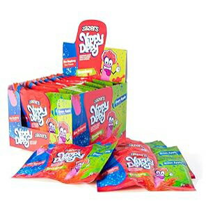 Zazers Candy Powder Yippy Dippy - Hard Strawberry Candy Stick With Blu...