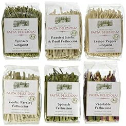 パスタデリツィオーサ!手作りパスタ バラエティパック、全フレーバー、12 オンス (6 個パック) Pasta Deliziosa! Handcrafted Pasta Variety Pack, All Flavors, 12 Ounce (Pack of 6)