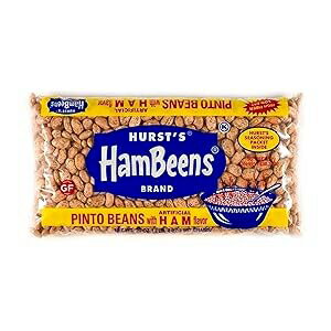 Hursts Hambeens Pinto Beans with Ham Flavor - 6 x 20 Ounce Bags of Hambeens Pintos Bundled with a JFS Recipe Card