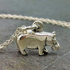 カバ チャーム ネックレス - 925 スターリング シルバー、18 インチ EnCharmed Hippopotamus Charm Necklace - 925 Sterling Silver, 18"