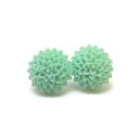 金属に敏感な耳用のプラスチックポストの15mmダリアイヤリング、アクア Pretty Smart 15mm Dahlia Earrings on Plastic Posts for Metal Sensitive Ears, Aqua