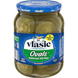 Vlasic Ovals Hamburger Dill Pickle Chips, 32 OZ