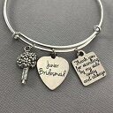 ジュニア ブライドメイド ジュエリー 調節可能なブライダル パーティー ブレスレット Our Little Charms Junior Bridesmaid Jewelry Adjustable Bridal Party Bracelet