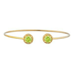 14K ゴールド シミュレート ペリドット & ダイヤモンド ラウンド バングル ブレスレット Elizabeth Jewelry 14Kt Gold Simulated Peridot & Diamond Round Bangle Bracelet 14K ゴールド シミュレート ペリドット & ダイヤモンド ラウンド バングル ブレスレット Elizabeth Jewelry 14Kt Gold Simulated Peridot & Diamond Round Bangle Bracelet