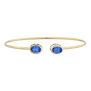14K ゴールド 模造タンザナイト オーバル ベゼル バングル ブレスレット Elizabeth Jewelry 14Kt Gold Simulated Tanzanite Oval Bezel Bangle Bracelet 14K ゴールド 模造タンザナイト オーバル ベゼル バングル ブレスレット Elizabeth Jewelry 14Kt Gold Simulated Tanzanite Oval Bezel Bangle Bracelet