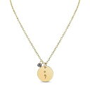 Rebecca Anne Handmade Handmade Gold Semicolon Gemstone Charm Necklace - 16 Inche...
