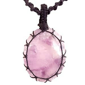Crystal Necklace with Stone Pendant - Amulet for Chakra Healing, Handmade Unisex Jewelry with Gift Bag, Black Macrame Cord, Natural Gemstone By SMOKY QUARTZ (amethyst) Crystal Necklace with Stone Pendant - Amulet for Chakra Healing, Handmade Unisex Jewelry with Gift Bag, Black Macrame Cord, Natural Gemstone By SMOKY QUARTZ (amethyst)
