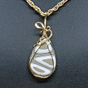 フォーダイト ペンダント、デトロイト瑪瑙、14K ゴールドフィルド ワイヤーラップ フォーダイト ネックレス Just Ask Creations Fordite Pendant, Detroit Agate, 14k Gold-filled Wire Wrap Fordite Necklace