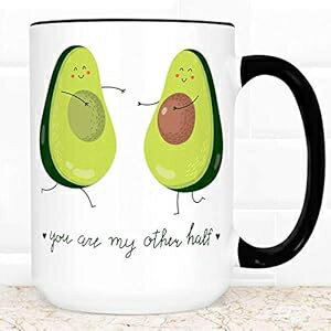 ܥ ҡޥ You are My Other ϡեߥåå Żҥ󥸡б Foxy Mug Avocado Coffee Mug You are My Other Half Ceramic Cup Microwave and Dishwasher Safe